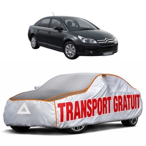 Husa Prelata Antigrindina Auto CITROEN C4 I Saloon din 2006-2014, Protectie auto contra intemperiilor la grindina, Waterproof, 4x Stickere auto CITROEN
