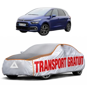 Husa Prelata Antigrindina Auto CITROEN C4 PICASSO II din 2013-2018, Protectie auto contra intemperiilor la grindina, Waterproof, 4x Stickere auto CITROEN