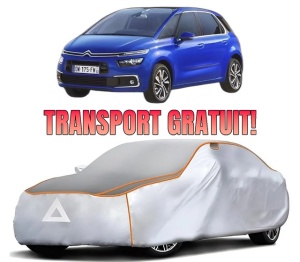 Husa Prelata Antigrindina Auto CITROEN C4 SPACETOURER (3D_) din 2018-2019, Protectie auto contra intemperiilor la grindina, Waterproof, 4x Stickere auto CITROEN