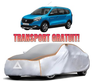 Husa Prelata Antigrindina Auto DACIA LODGY (JS_) din 2012-2019, Protectie auto contra intemperiilor la grindina, Waterproof, 4x Stickere auto DACIA