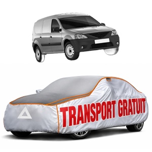Husa Prelata Antigrindina Auto DACIA LOGAN EXPRESS (FS_) din 2007-2012, Protectie auto contra intemperiilor la grindina, Waterproof, 4x Stickere auto DACIA