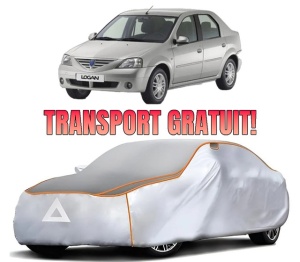 Husa Prelata Antigrindina Auto DACIA LOGAN (LS_) din 2004-2012, Protectie auto contra intemperiilor la grindina, Waterproof, 4x Stickere auto DACIA