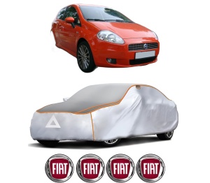 Husa Prelata Antigrindina Auto FIAT PUNTO (199_) din 2012-2018, Protectie auto contra intemperiilor la grindina, Waterproof, 4x Stickere auto FIAT - Img 2