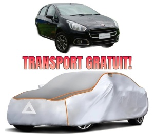 Husa Prelata Antigrindina Auto FIAT PUNTO EVO (199_) din 2008-2014, Protectie auto contra intemperiilor la grindina, Waterproof, 4x Stickere auto FIAT