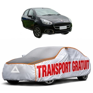 Husa Prelata Antigrindina Auto FIAT PUNTO EVO (199_) din 2008-2014, Protectie auto contra intemperiilor la grindina, Waterproof, 4x Stickere auto FIAT