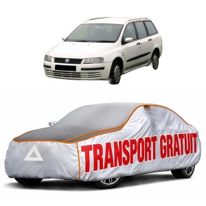 Husa Prelata Antigrindina Auto FIAT STILO Multi Wagon (192_) din 2003-2008, Protectie auto contra intemperiilor la grindina, Waterproof, 4x Stickere auto FIAT