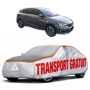 Husa Prelata Antigrindina Auto FIAT TIPO Hatchback (356_, 357_) din 2016-2022, Protectie auto contra intemperiilor la grindina, Waterproof, 4x Stickere auto FIAT