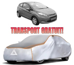 Husa Prelata Antigrindina Auto FORD FIESTA VI (CB1, CCN) din 2008-2018, Protectie auto contra intemperiilor la grindina, Waterproof, 4x Stickere auto FORD