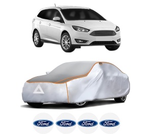 Husa Prelata Antigrindina Auto FORD FOCUS III Estate Van din 2012-2020, Protectie auto contra intemperiilor la grindina, Waterproof, 4x Stickere auto FORD - Img 2