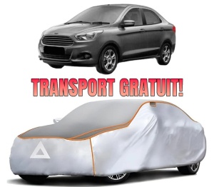Husa Prelata Antigrindina Auto FORD KA+ III Saloon (TK, FK) din 2016, Protectie auto contra intemperiilor la grindina, Waterproof, 4x Stickere auto FORD