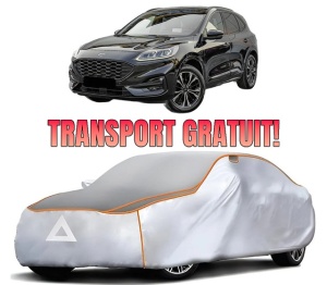 Husa Prelata Antigrindina Auto FORD KUGA III (DFK) din 2019-2023, Protectie auto contra intemperiilor la grindina, Waterproof, 4x Stickere auto FORD