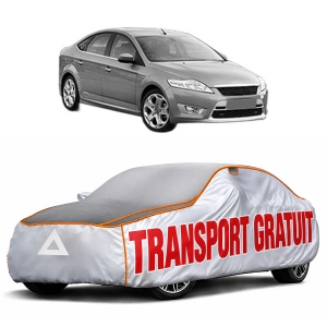 Husa Prelata Antigrindina Auto FORD MONDEO IV Saloon (BA7) din 2007-2015, Protectie auto contra intemperiilor la grindina, Waterproof, 4x Stickere auto FORD