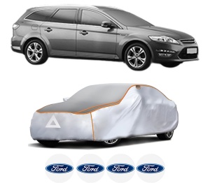 Husa Prelata Antigrindina Auto FORD MONDEO IV Van din 2007-2014, Protectie auto contra intemperiilor la grindina, Waterproof, 4x Stickere auto FORD - Img 2