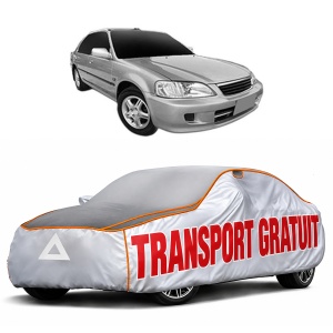 Husa Prelata Antigrindina Auto HONDA CITY III Saloon (3A_, SX8) din 1997-1999, Protectie auto contra intemperiilor la grindina, Waterproof, 4x Stickere auto HONDA