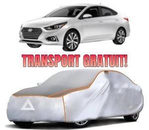 Husa Prelata Antigrindina Auto HYUNDAI ACCENT V Saloon (HC) din 2018, Protectie auto contra intemperiilor la grindina, Waterproof, 4x Stickere auto HYUNDAI