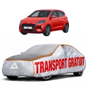 Husa Prelata Antigrindina Auto HYUNDAI i10 III (AC3, AI3) din 2019-2020, Protectie auto contra intemperiilor la grindina, Waterproof, 4x Stickere auto HYUNDAI
