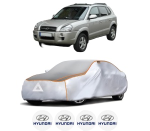 Husa Prelata Antigrindina Auto HYUNDAI TUCSON SUV Van (JM) din 2004-2010, Protectie auto contra intemperiilor la grindina, Waterproof, 4x Stickere auto HYUNDAI - Img 2