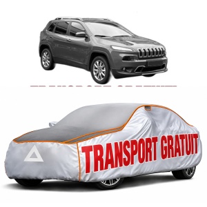 Husa Prelata Antigrindina Auto JEEP CHEROKEE (KL) din 2013-2018, Protectie auto contra intemperiilor la grindina, Waterproof, 4x Stickere auto JEEP