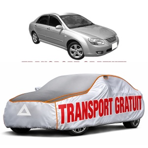 Husa Prelata Antigrindina Auto KIA CERATO I Saloon (LD) din 2004-2009, Protectie auto contra intemperiilor la grindina, Waterproof, 4x Stickere auto KIA