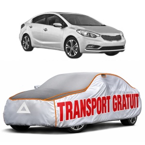 Husa Prelata Antigrindina Auto KIA CERATO III Saloon (YD) din 2013-2017, Protectie auto contra intemperiilor la grindina, Waterproof, 4x Stickere auto KIA