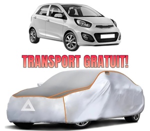 Husa Prelata Antigrindina Auto KIA PICANTO II (TA) din 2011-2017, Protectie auto contra intemperiilor la grindina, Waterproof, 4x Stickere auto KIA