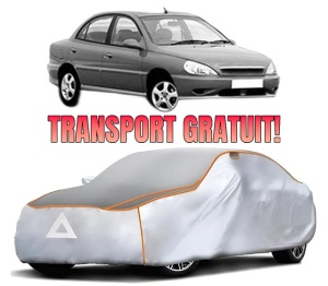 Husa Prelata Antigrindina Auto KIA RIO I Saloon (DC_) din 2000-2005, Protectie auto contra intemperiilor la grindina, Waterproof, 4x Stickere auto KIA