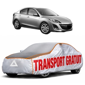 Husa Prelata Antigrindina Auto MAZDA 3 Saloon (BL) din 2008-2014, Protectie auto contra intemperiilor la grindina, Waterproof, 4x Stickere auto MAZDA