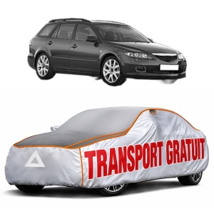 Husa Prelata Antigrindina Auto MAZDA 6 Station Wagon (GY) din 2002-2008, Protectie auto contra intemperiilor la grindina, Waterproof, 4x Stickere auto MAZDA