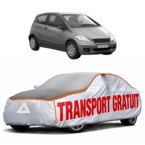 Husa Prelata Antigrindina Auto MERCEDES-BENZ A-CLASS (W169) din 2004-2012, Protectie auto contra intemperiilor la grindina, Waterproof, 4x Stickere auto MERCEDES-BENZ