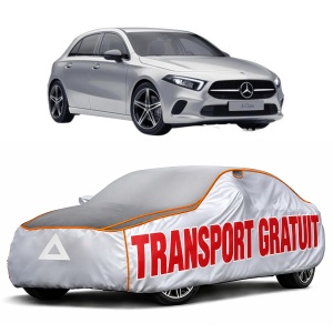 Husa Prelata Antigrindina Auto MERCEDES-BENZ A-CLASS (W177) din 2018-2022, Protectie auto contra intemperiilor la grindina, Waterproof, 4x Stickere auto MERCEDES-BENZ