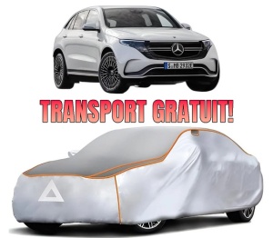 Husa Prelata Antigrindina Auto MERCEDES-BENZ EQC (N293) din 2019-2023, Protectie auto contra intemperiilor la grindina, Waterproof, 4x Stickere auto MERCEDES-BENZ