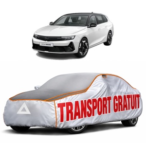 Husa Prelata Antigrindina Auto OPEL ASTRA L Sports Tourer (OV5) din 2021-2023, Protectie auto contra intemperiilor la grindina, Waterproof, 4x Stickere auto OPEL