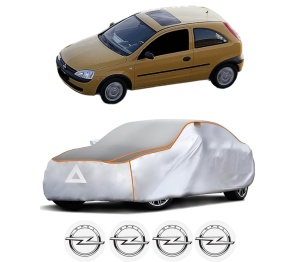 Husa Prelata Antigrindina Auto OPEL CORSA C (X01) din 2000-2009, Protectie auto contra intemperiilor la grindina, Waterproof, 4x Stickere auto OPEL - Img 2