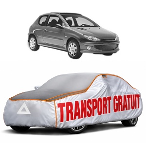 Husa Prelata Antigrindina Auto PEUGEOT 206 Hatchback (2A/C) din 1998-2012, Protectie auto contra intemperiilor la grindina, Waterproof, 4x Stickere auto PEUGEOT