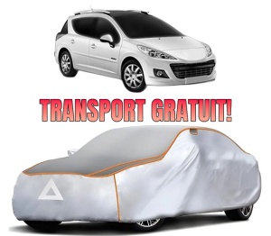 Husa Prelata Antigrindina Auto PEUGEOT 207 SW Estate Van (WK_) din 2007-2012, Protectie auto contra intemperiilor la grindina, Waterproof, 4x Stickere auto PEUGEOT