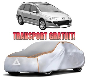 Husa Prelata Antigrindina Auto PEUGEOT 307 Break (3E) din 2002-2009, Protectie auto contra intemperiilor la grindina, Waterproof, 4x Stickere auto PEUGEOT
