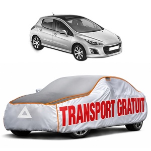 Husa Prelata Antigrindina Auto PEUGEOT 308 I (4A_, 4C_) din 2007-2015, Protectie auto contra intemperiilor la grindina, Waterproof, 4x Stickere auto PEUGEOT