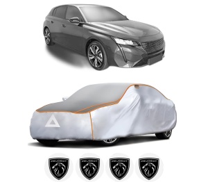 Husa Prelata Antigrindina Auto PEUGEOT 308 III (FB_, FH_, FP_, F3_, FM_) din 2021-2023, Protectie auto contra intemperiilor la grindina, Waterproof, 4x Stickere auto PEUGEOT - Img 2