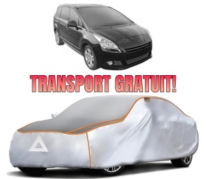 Husa Prelata Antigrindina Auto PEUGEOT 5008 I Van (0U_) din 2012-2017, Protectie auto contra intemperiilor la grindina, Waterproof, 4x Stickere auto PEUGEOT