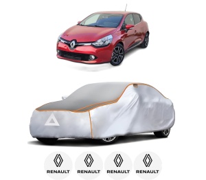 Husa Prelata Antigrindina Auto RENAULT CLIO IV Hatchback Van (BH_) din 2014-2021, Protectie auto contra intemperiilor la grindina, Waterproof, 4x Stickere auto RENAULT - Img 2