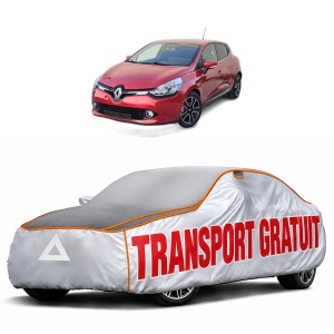 Husa Prelata Antigrindina Auto RENAULT CLIO IV Hatchback Van (BH_) din 2014-2021, Protectie auto contra intemperiilor la grindina, Waterproof, 4x Stickere auto RENAULT