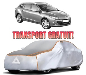 Husa Prelata Antigrindina Auto RENAULT MEGANE III Grandtour (KZ0/1) din 2008-2016, Protectie auto contra intemperiilor la grindina, Waterproof, 4x Stickere auto RENAULT