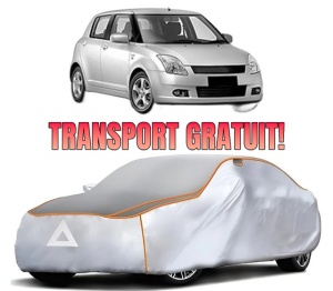 Husa Prelata Antigrindina Auto SUZUKI SWIFT III (MZ, EZ) din 2005-2015, Protectie auto contra intemperiilor la grindina, Waterproof, 4x Stickere auto SUZUKI
