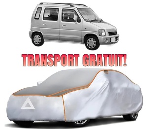 Husa Prelata Antigrindina Auto SUZUKI WAGON R+ Hatchback (EM) din 1998-2000, Protectie auto contra intemperiilor la grindina, Waterproof, 4x Stickere auto SUZUKI
