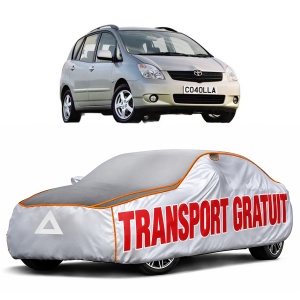 Husa Prelata Antigrindina Auto TOYOTA COROLLA Verso (_E12_) din 2001-2004, Protectie auto contra intemperiilor la grindina, Waterproof, 4x Stickere auto TOYOTA