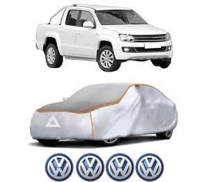 Husa Prelata Antigrindina Auto Volskwagen AMAROK (2HA, 2HB, S1B, S6B, S7A, S7B, AGD) din 2010-2022, Protectie auto contra intemperiilor la grindina, Waterproof, 4x Stickere auto Volskwagen - Img 2