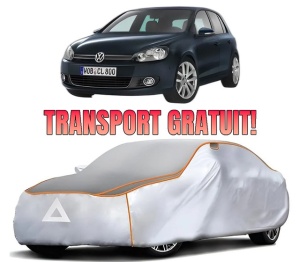 Husa Prelata Antigrindina Auto Volskwagen GOLF VI Van (5K1) din 2008-2012, Protectie auto contra intemperiilor la grindina, Waterproof, 4x Stickere auto Volskwagen