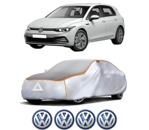 Husa Prelata Antigrindina Auto Volskwagen GOLF VIII (CD1, DA1) din 2019-2022, Protectie auto contra intemperiilor la grindina, Waterproof, 4x Stickere auto Volskwagen - Img 2