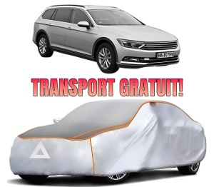 Husa Prelata Antigrindina Auto Volskwagen PASSAT ALLTRACK B8 Variant (3G5, CB5) din 2015-2024, Protectie auto contra intemperiilor la grindina, Waterproof, 4x Stickere auto Volskwagen