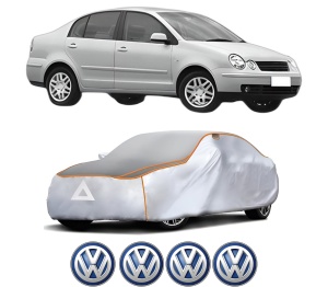 Husa Prelata Antigrindina Auto Volskwagen POLO IV Saloon (9A4, 9A2, 9N2, 9A6) din 2002-2012, Protectie auto contra intemperiilor la grindina, Waterproof, 4x Stickere auto Volskwagen - Img 2